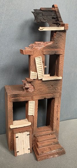 Ruined House Façade - Terracotta