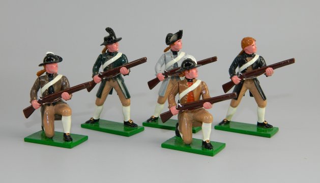 Minutemen Wearing Long Coats, Early American Wars