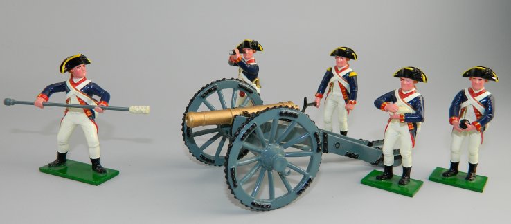 Colonel Knox’s Artillery Regiment 1775 - 6 pounder with Crew