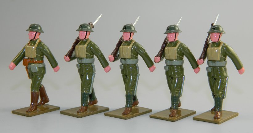 WWI US Marine Corps Marching in Steel Helmets