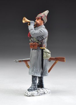 Bugler wearing Budenovka Hat - Winter