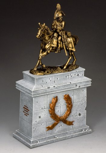 The Mounted Russian Officer on Large Equestrian Statue Plinth - Greystone
