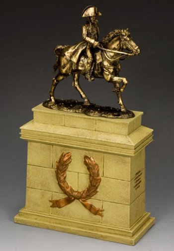 Mounted Napoleon, Bronze w/Large Equestrian Statue Sandstone Plinth