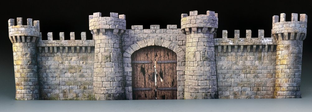 The 'Battle Damaged' Castle Façade Backdrop