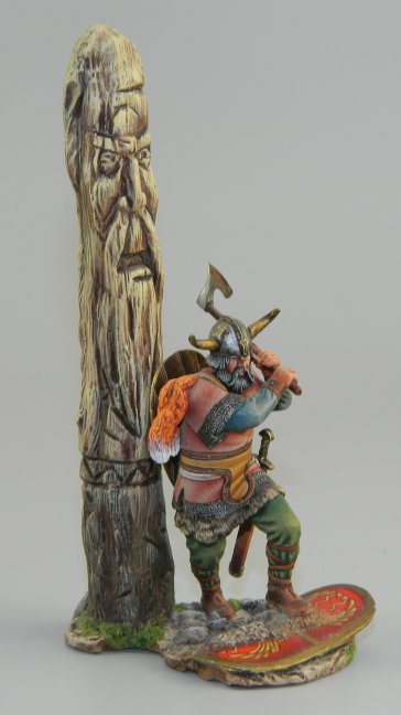 Viking Warrior with Axe and Totem