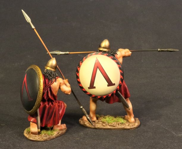 Spartan Warriors with Black & White Lambda Shields, Spartan Army