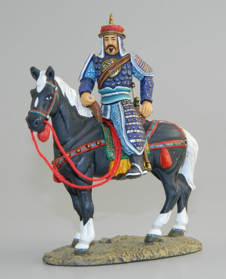 Manchu Officer on Black Horse