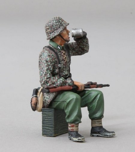 Sitting SS Soldier Drinking