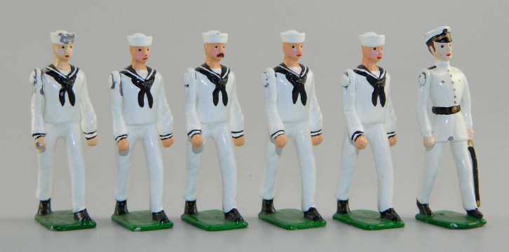 British "Crackerjack" Sailors & Officer