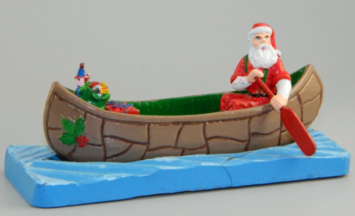 Santa in Canoe