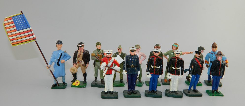 15 Different U. S. Marines Figures