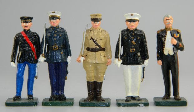 5 US Marine Officers - 1900-1975