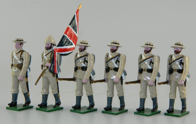 Boer War Flagbearer, Officer & Soldiers