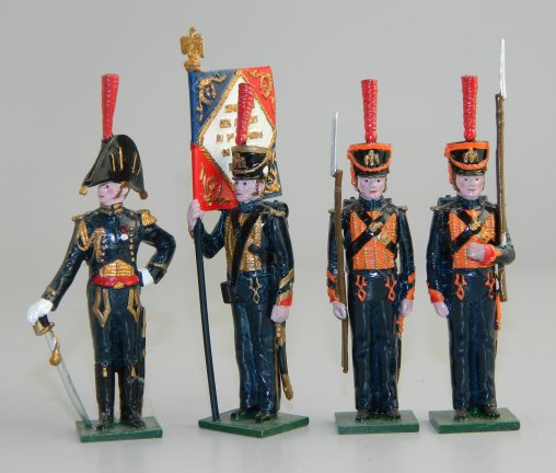 French Officer, Flag Bearer & Soldiers