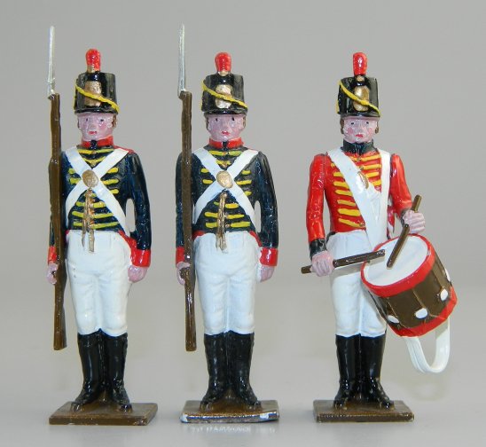Drummer & Two Soldiers at Attention