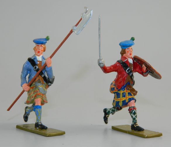 Two Jacobite Rebellion Highlanders Charging