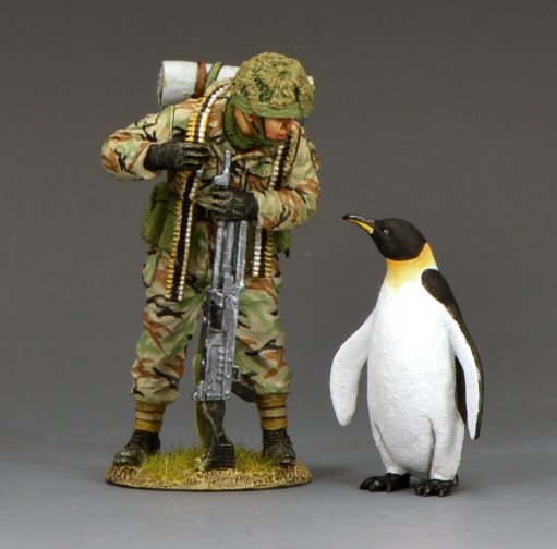 “What Are You Lookin’ At?” Soldier with Penguin
