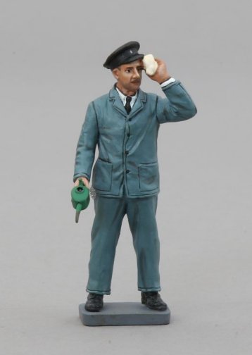 Train Crewman with Oil Can
