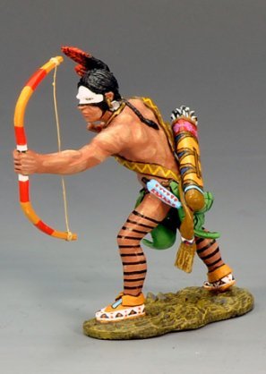 Indian Warrior Firing Bow and Arrow