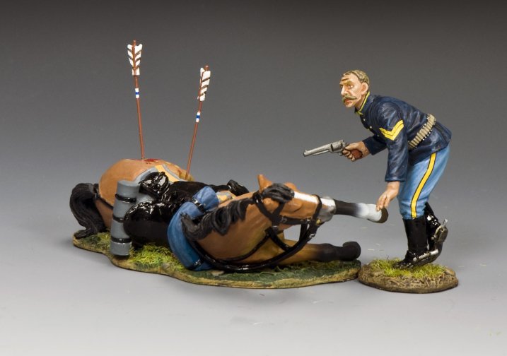 "Fighting to the End" Wounded Corporal and Horse