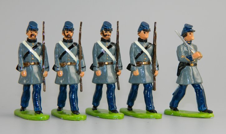 Confederate States Marines Marching in Winter Dress
