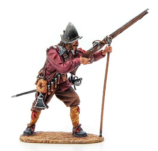 Spanish Tercio Musketeer Ready to Fire