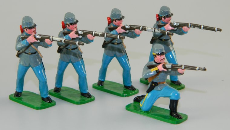 Confederate Infantry Standing & Kneeling Firing