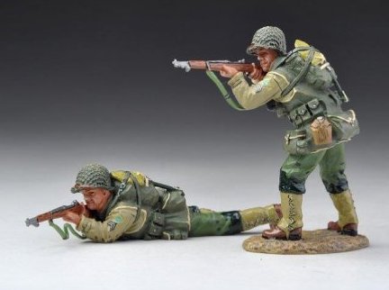 Wet-look Rangers Armed with Rifles
