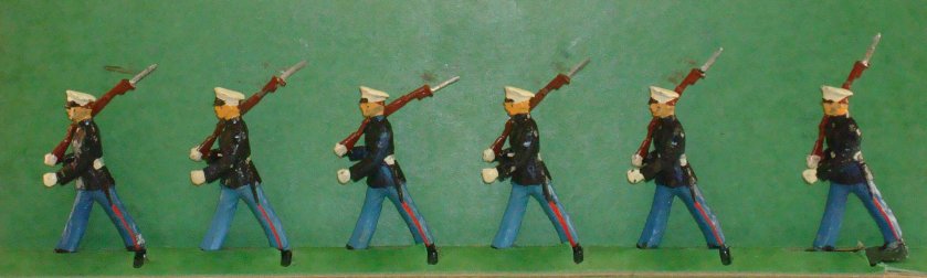US Marines Marching - Dress Blues 1945