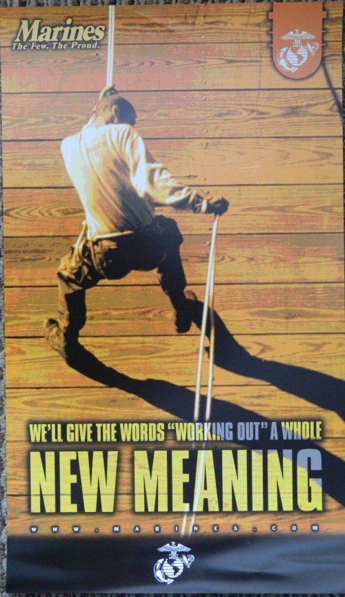 "WORKING OUT" USMC Recruiting Poster