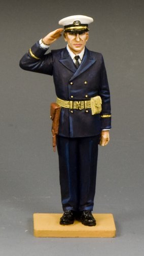 Saluting U.S. Navy Officer