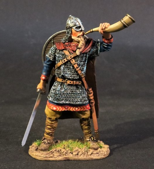 Viking Warrior Blowing Gjallarhorn