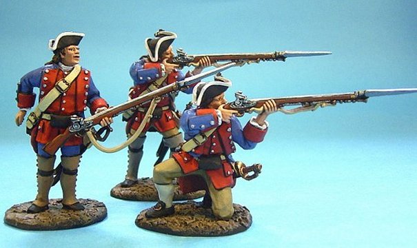 Virginia Provincial Regiment of Foot - 3 Figures Firing & Loading