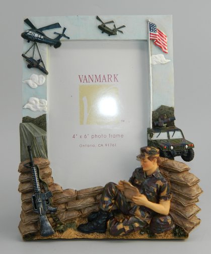 Soldier Writing Home Photo Frame