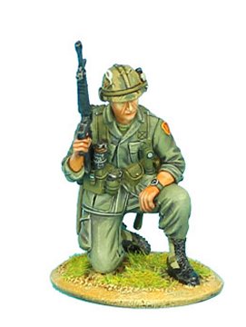 US soldier kneeling Vietnam First Legion