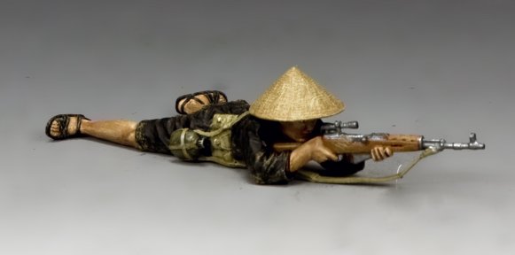 Lying Prone Viet Cong Sniper
