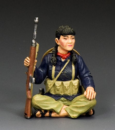 Sitting VC Female Soldier