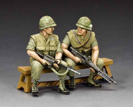 Sitting M60 Gun Team