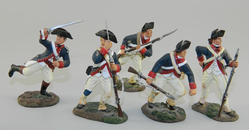 American Continental Line Infantry & Officer