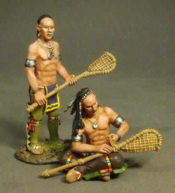 Woodland Indian Lacrosse Players Preparing