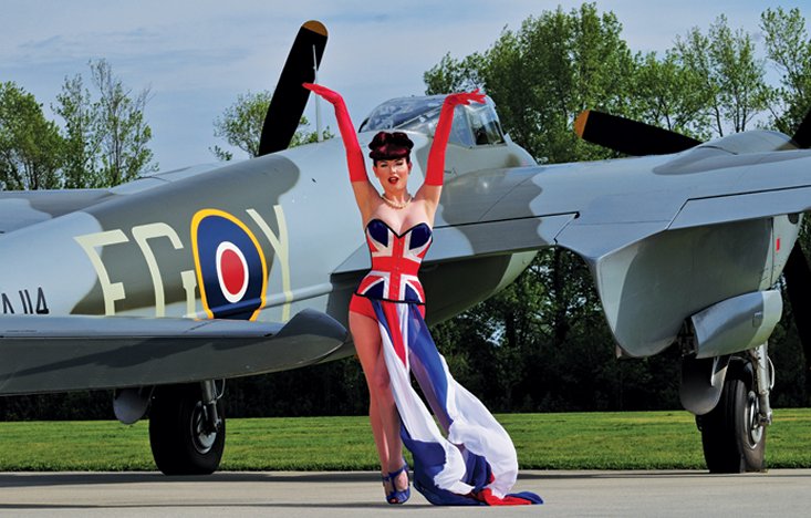 RAF Mosquito with Angela, 2015