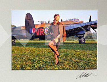 RAF Lancaster Bomber with Paige, 2015 - Autographed!
