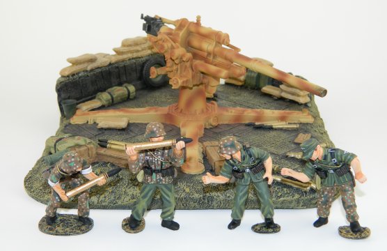 88mm Flak Gun - Gun Emplacement & 4 Gunners