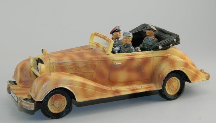 German Staff Car with Rommel