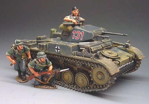 Panzer MkII with Commander and 2 Wehrmacht Soldiers