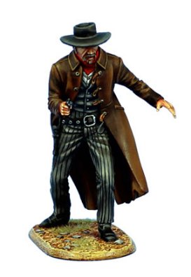 Gunfighter in Duster with Pistol