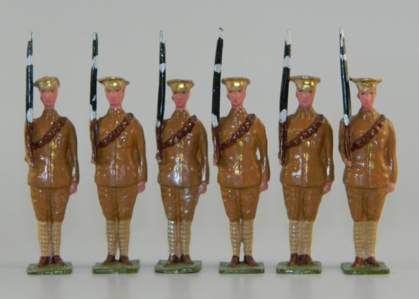 WWI British Army Soldiers in Khaki Uniforms