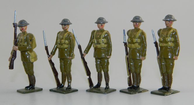 World War I Soldiers in Tin Helmets