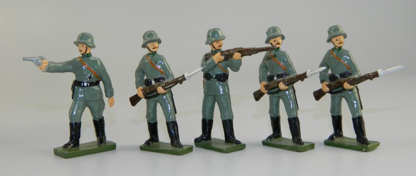 WWII German Infantry Soldiers Firing