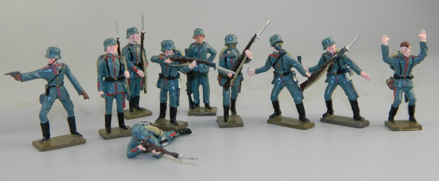 WWII German Infantry Soldiers Firing
